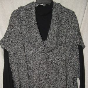Woman Within Cowl Neck Over Sweater